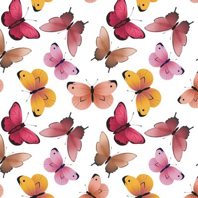 разноцветные бабочки