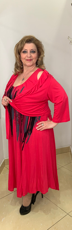 Малиновая немецкая двойка - сарафан + болеро