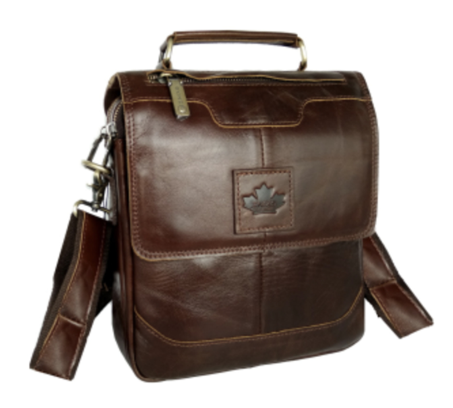 Стильные мужские кожанные сумки 25 x 22 x 8 см