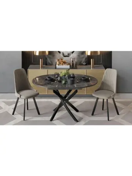 Стол кухонный обеденный круглый раздвижной 100х100х75 см