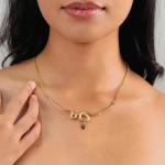 Колье ORI TAO, Venin, со змеей и перламутром, OT24.2-15-31782 (золотистый)