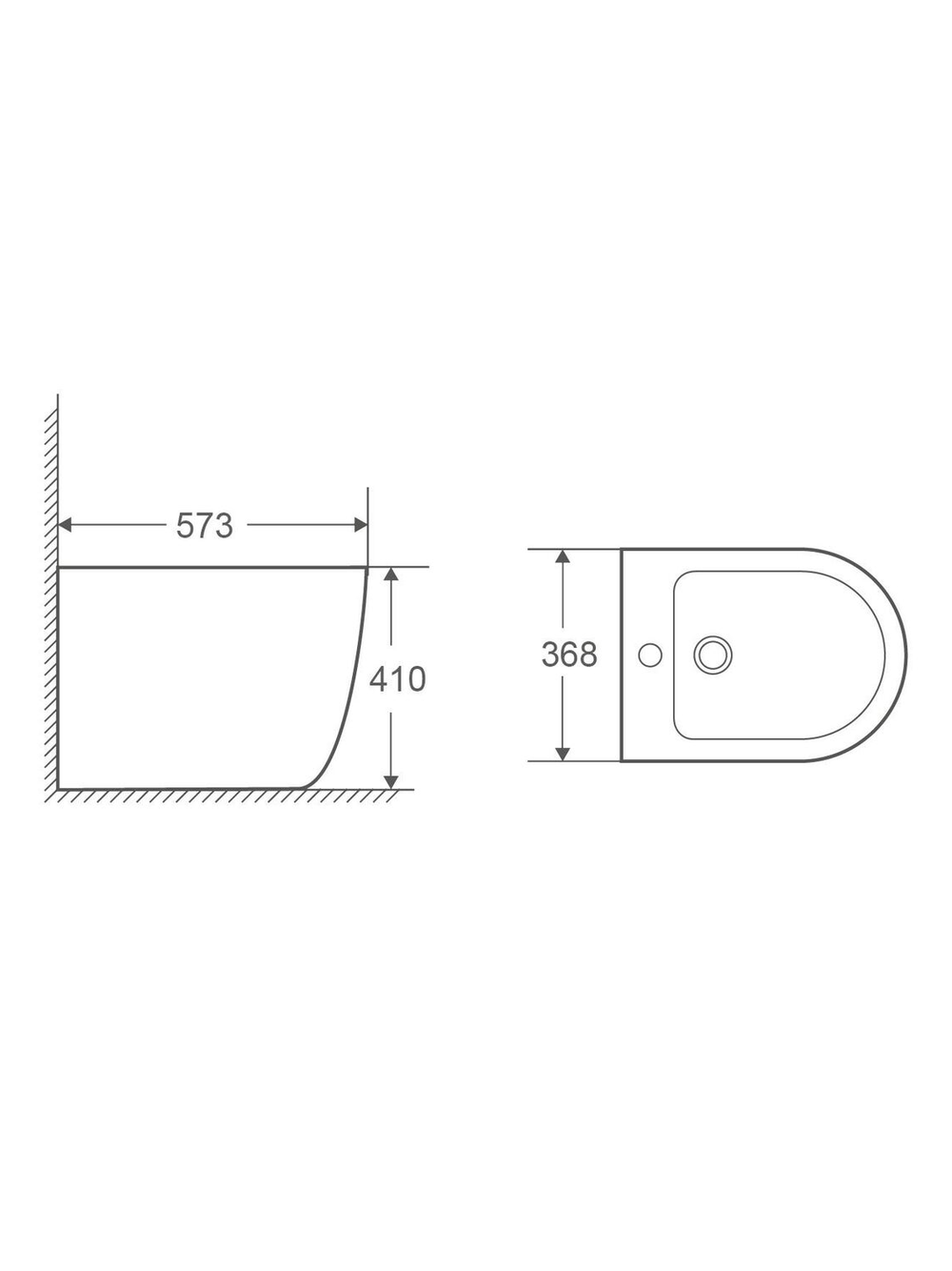 Биде напольное белый глянец WeltWasser WW MERZBACH 003 GL-WT  10000003705 белый глянец