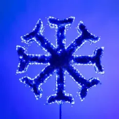 Макушка Снежинка Стандарт 150 см. для елей высотой от 10 до 20 м., синяя, Green Trees (sn-150blue)