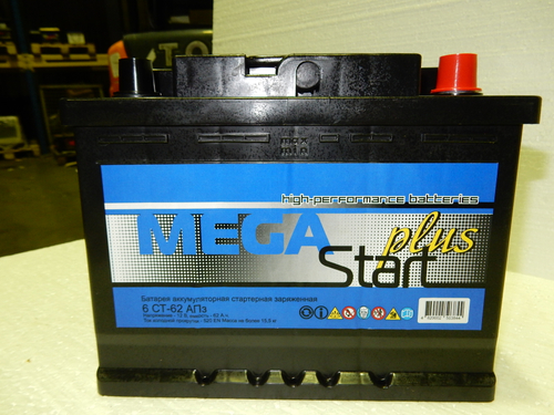 Аккумулятор 62 MegaStart Plus п.п. L+ (Калининград)