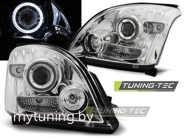 Передние фары angel eyes ccfl chrome для Toyota Land Cruiser Prado 120