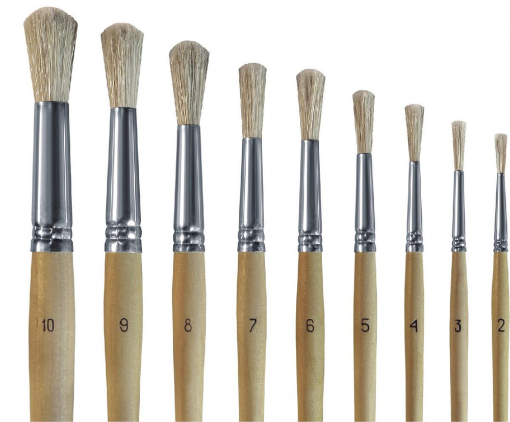 Кисть Щетина круглая №3 Школьник (Альбатрос)