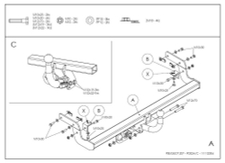 Фаркоп оцинкованный Galia P032A для Peugeot 207 хетчбек 2006-2012(паспорт и сертификат в комплекте)(без электрики)