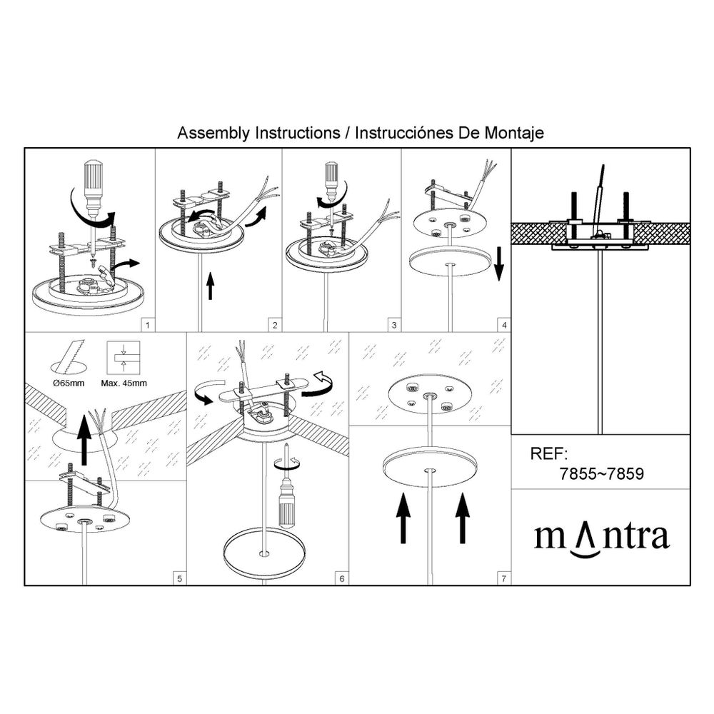 7857 Основание потолочное утопленное FLORON