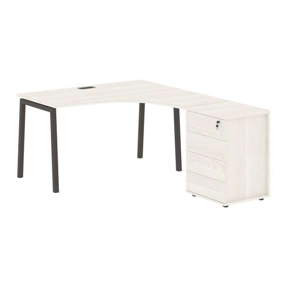 Стол эргономичный с тумбой ELCET 1318(R)  1360х1880х750 EDIS