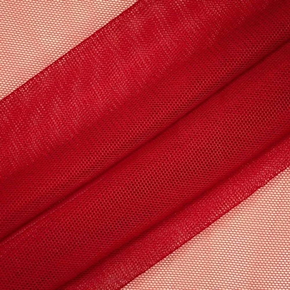 Сетка трикотажная эластичная. Цвет- Красный, 1,25м