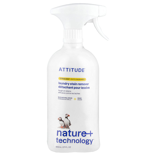 ATTITUDE, пятновыводитель для белья, энергия цитруса, 800 мл (27,1 жидк. унции)