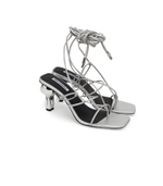 Босоножки на каблуке IKON Long Lace Karl Lagerfeld - серебряный(KL39025)