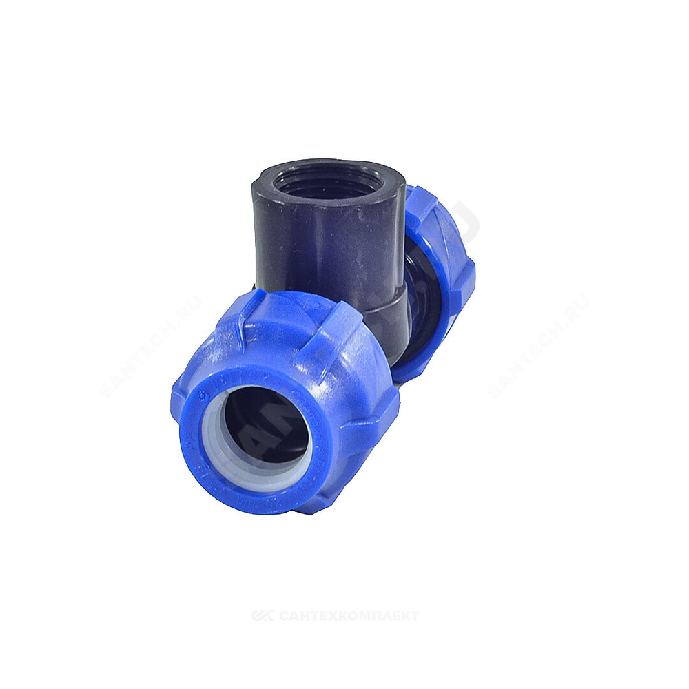 Тройник компрессионный ПЭ Дн 20х1/2"х20 ВР Ру16 VALFEX 1210012001220