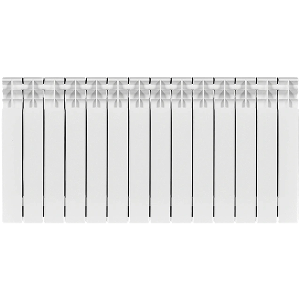 Радиатор биметаллический STOUT TITAN 500 - 14 секций (подключение боковое, цвет белый)