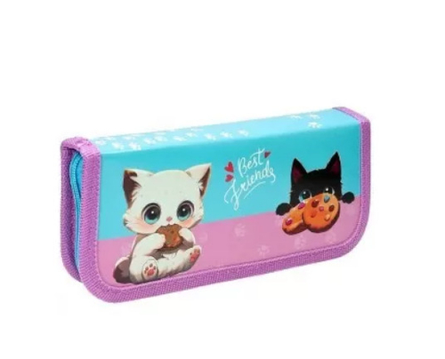 Пенал 1 отделение ПРОФИТ 190*115 мм Лучшие друзья (ПН-8067)