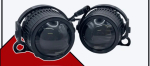 M-18 ПТФ BMW Ближний, линзы (BMW E65 2001-2005 г.), светодиодные противотуманные фары, M-18 (10106) (2 шт. / комплект)