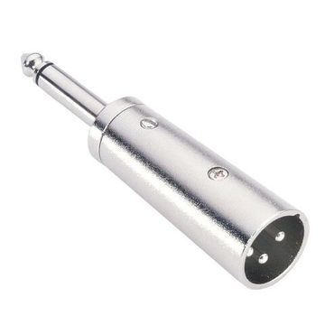 Adam Hall 7872 - адаптер XLR (M) - TRS 6.3 mm mono (M), серебристый