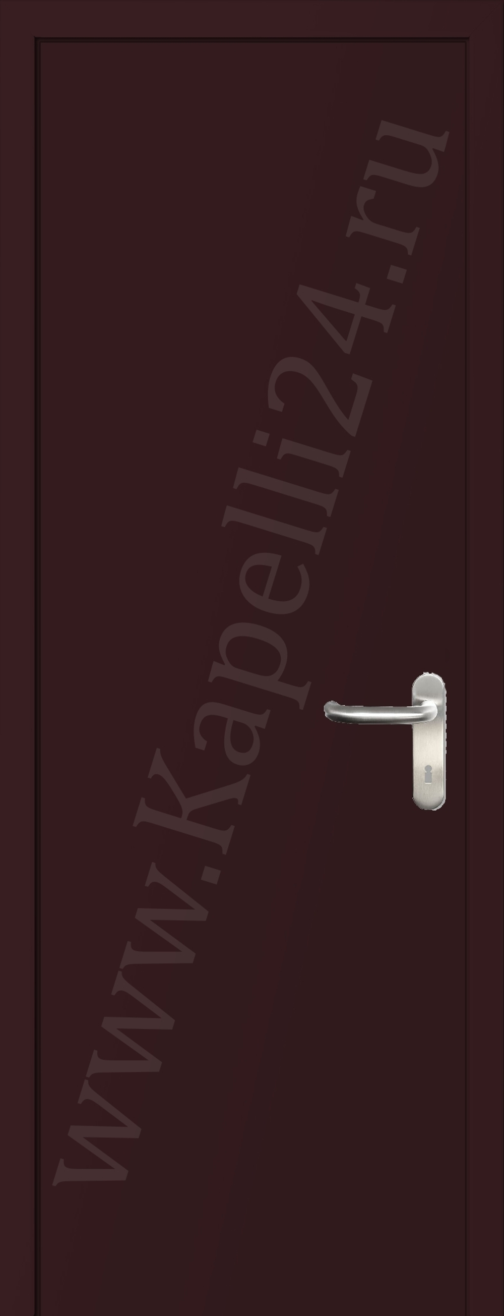 Дверь влагостойкая пластиковая KAPELLI multicolor ДГ RAL 3007 Черно-красный + коробка