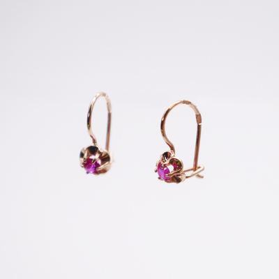 Серьги Рубиновое детство