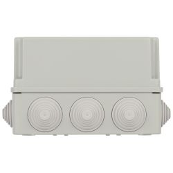 Распаячная коробка ЭРА KORv-190-140-120-10g ОП серая 190х140х120мм на винтах 10 гермовводов IP55