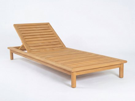 Шезлонг Ideal Patio САПОРИ тик, светло-серый матрас, подушка