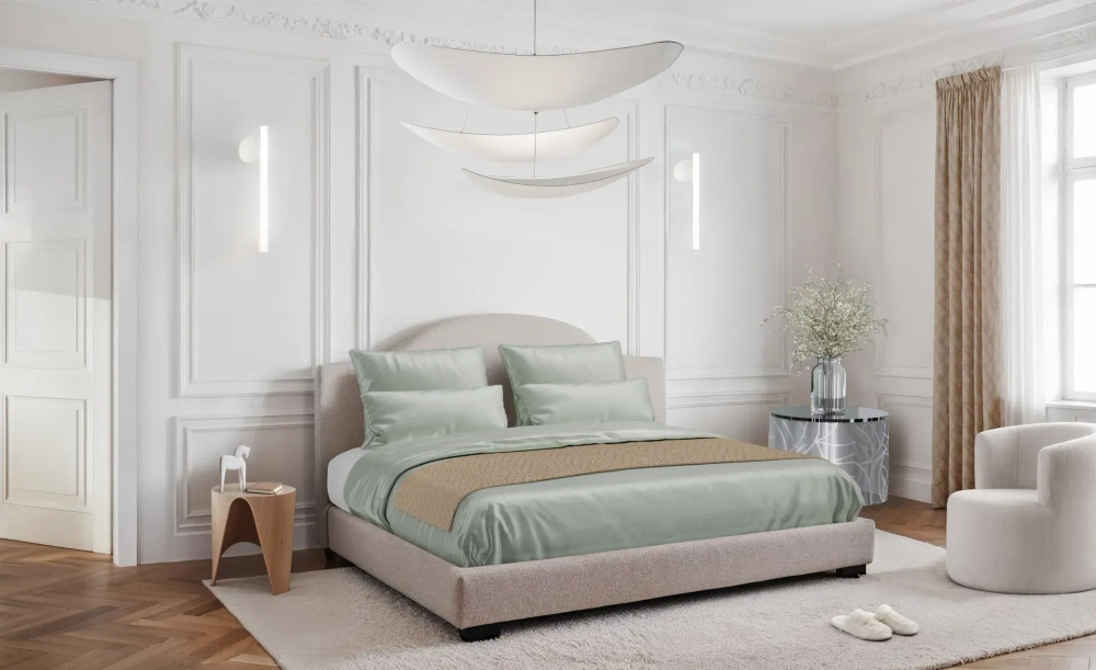 Постельное белье 1.5 спальное Mollen мятное