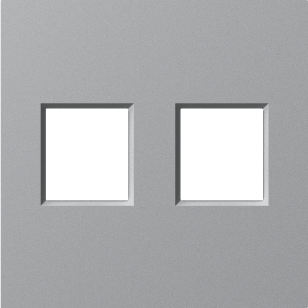 Накладка 2-я для розеток RJ45, TV, SAT, матовый серый, серия A07