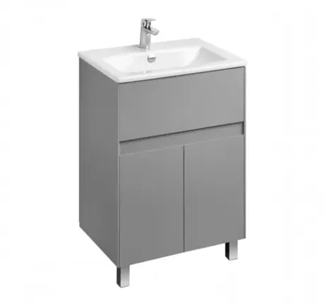 Комплект Aquaton Форест 60 туманный серый (тумба с раковиной Элина )