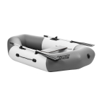 Лодка надувная для рыбалки Тонар Бриз 190 с веслами серый
