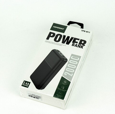 Аккумулятор внешний резервный TOPOMAX TPB-N11 20000mAh,(черный)