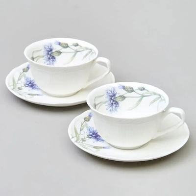 Набор чайный lefard васильки на 2 пер. 4 пр. 250 мл