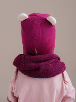 Снуд-резинка вязаный (Малина)