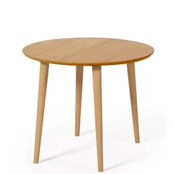 Раздвижной стол Oqui Ø90-170х90 см, шпон дуба