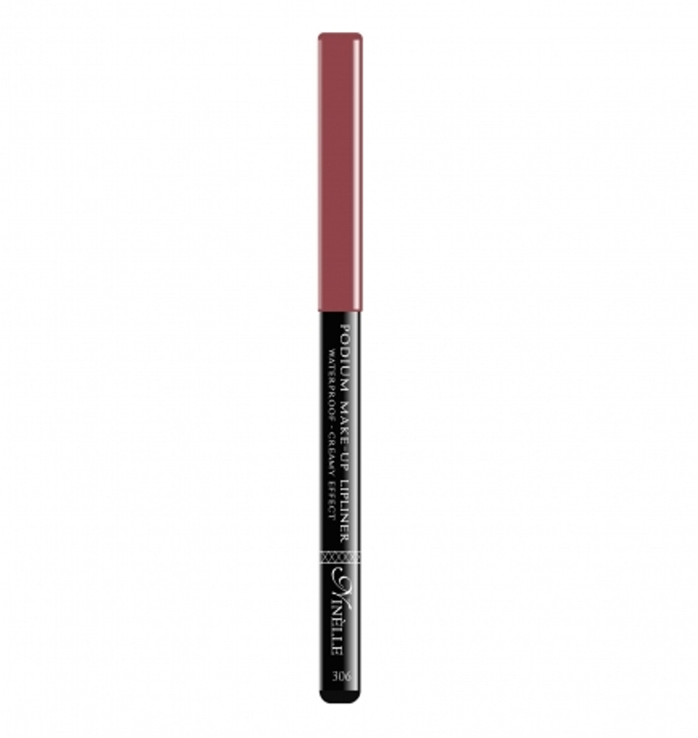 Ninelle Карандаш для губ Podium Make-Up, водостойкий, тон №306, темно-розовый КРЕМОВЫЙ