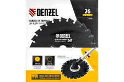 Диск для триммера c долотообразной формой зуба 200x25.4 мм, 26 зубов Denzel 96379