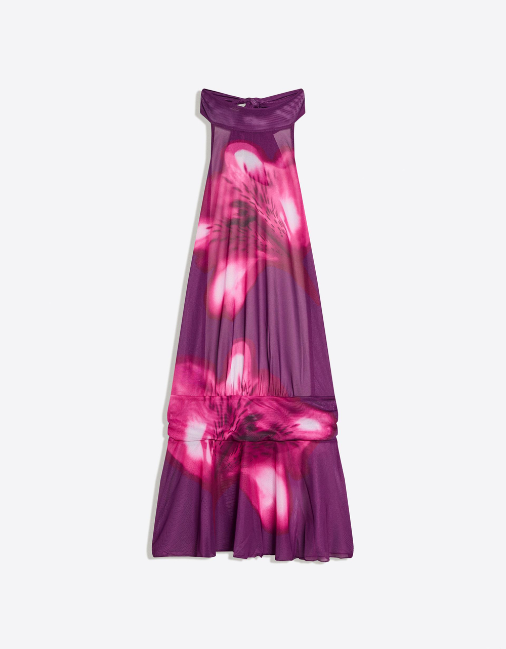 Платье из сетки с открытой спиной - BERSHKA