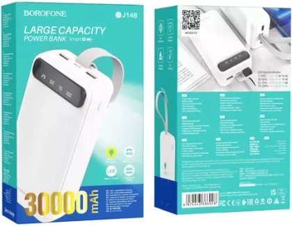 Портативный аккумулятор 30000 mAh BJ14B Borofone white