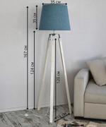 Торшер напольный коричневый с горчичным абажуром в стиле лофт, светильник напольный классический, Фьорд, E27, 60 Вт