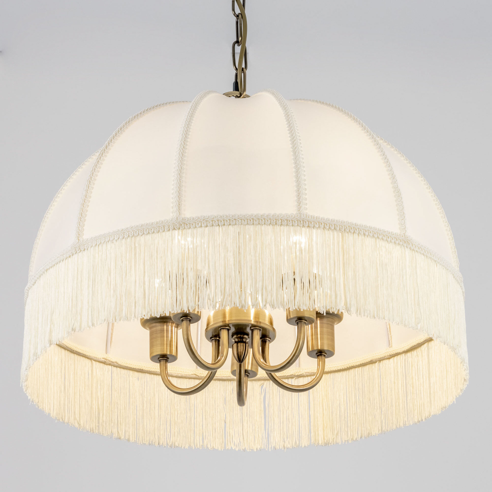 Citilux Базель CL407151 Люстра подвесная с бежевым абажуром