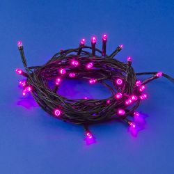 ULD-S0500-050-DGA PINK IP20 Гирлянда светодиодная. 5м. 50 светодиодов. Розовый свет. Провод зеленый. ТМ Uniel