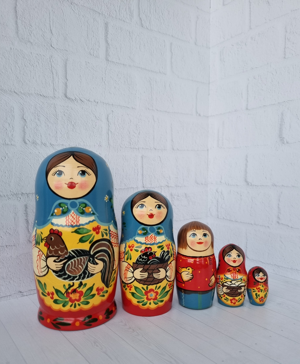 Матрешка "с курочкой" традиция 5мест