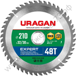 URAGAN Expert 210х32/30мм 48Т, диск пильный по дереву