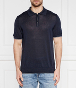 Льняное поло trieste BOSS BLACK - темно-синий(50511750)