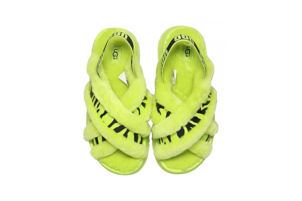 UGG W Disco Cross Slide Animalia Key Lime