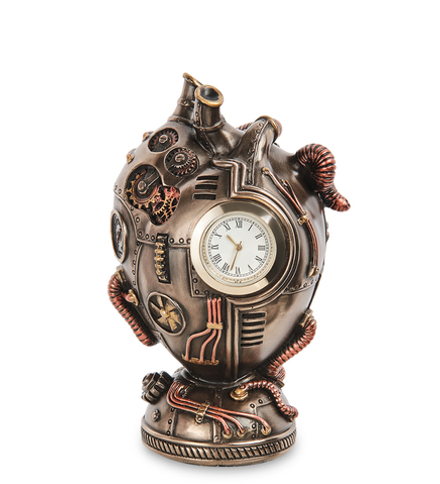 Veronese WS-1070 Часы настольные в стиле Стимпанк «Сердце»