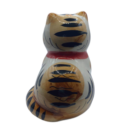Фигурка Кот Мурзик цветная гжель