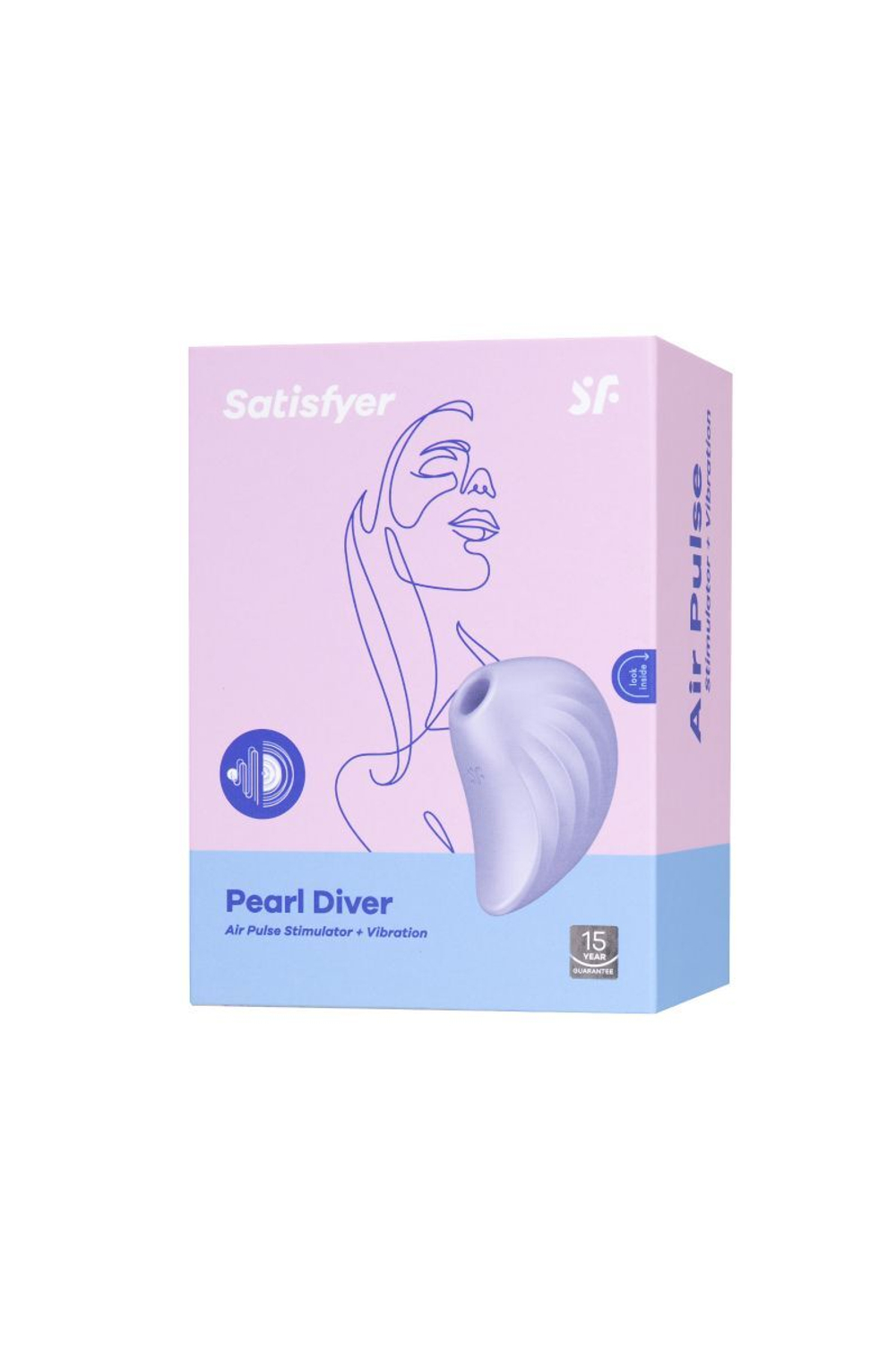 Сиреневый вакуум-волновой стимулятор клитора Satisfyer Pearl Diver (Цвет: сиреневый)