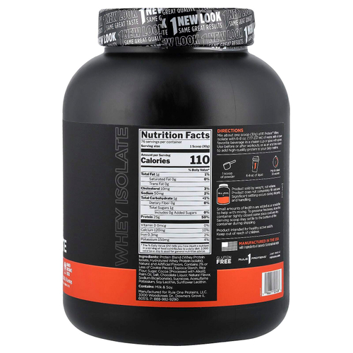 Rule One Proteins, R1 Protein™, сывороточный изолят, печенье и крем, 2,28 кг (5,03 фунта)