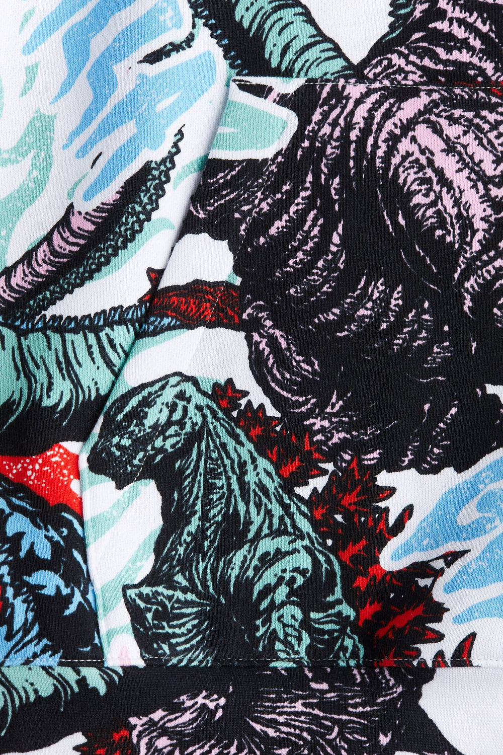 H&M Толстовка с капюшоном и принтом, белый