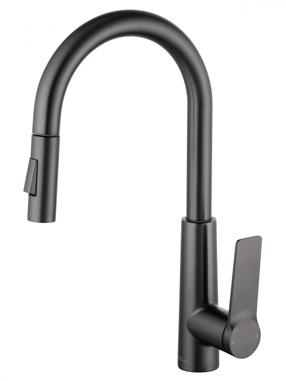 Смеситель для кухни с выдвижным изливом WONZON & WOGHAND, Темный графит (WW-A20782-BGG)